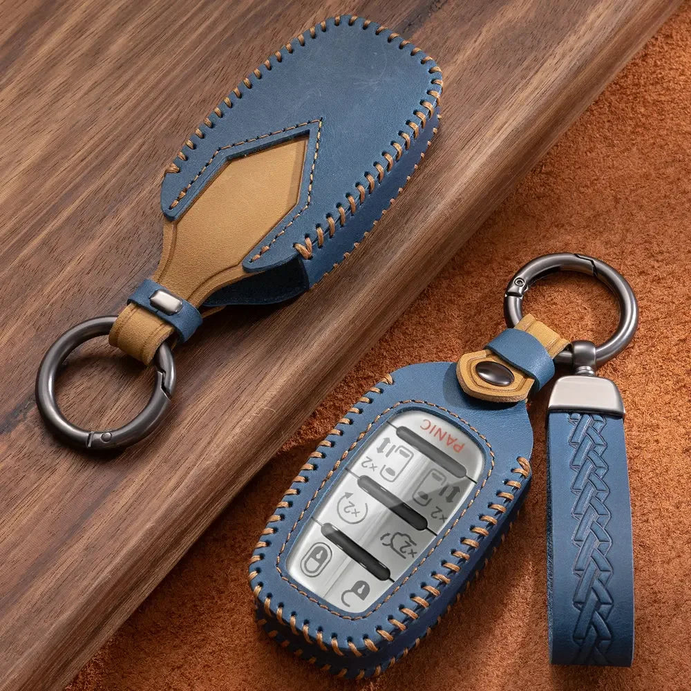 Funda de cuero premium para llavero de Chrysler Voyager/Pacifica