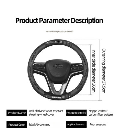 Housse de volant en daim et fibre de carbone pour Chevrolet Cruze Bolt