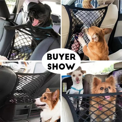 Pet Car Barrier Mesh Net with Auto Storage – Back Seat Guard – Car Accessories | MotorWorld Marketplace