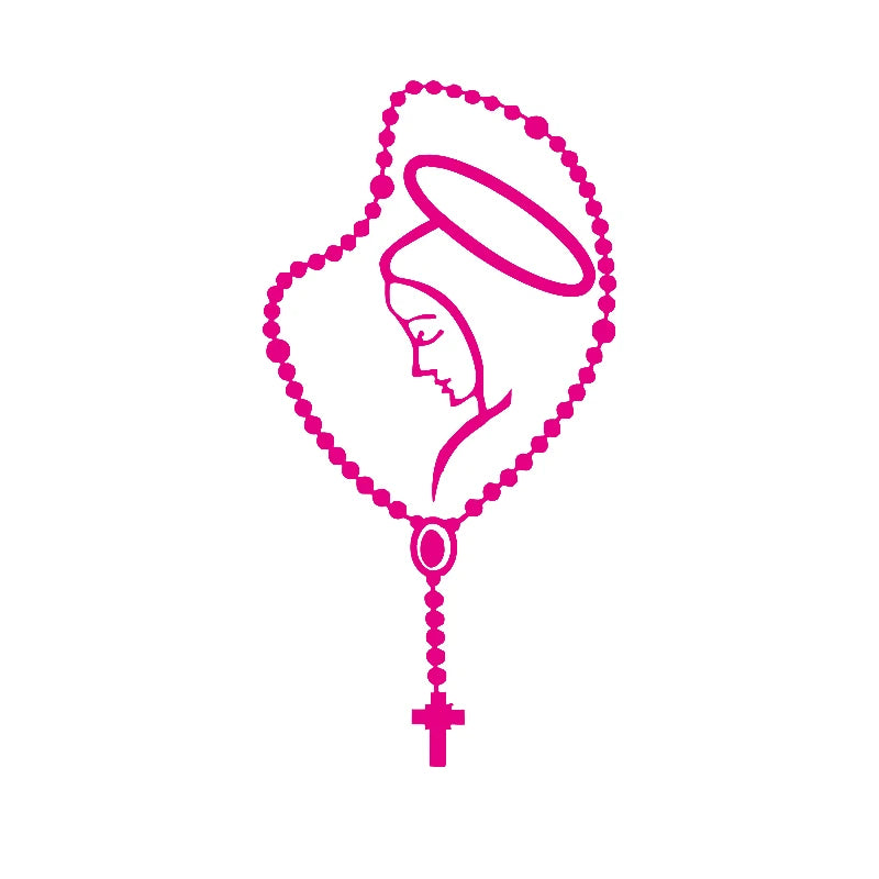 Rosary Virgin Mary Fatima Vinyl Decal – Pro Auto Sticker