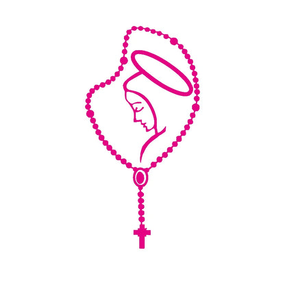 Rosary Virgin Mary Fatima Vinyl Decal – Pro Auto Sticker