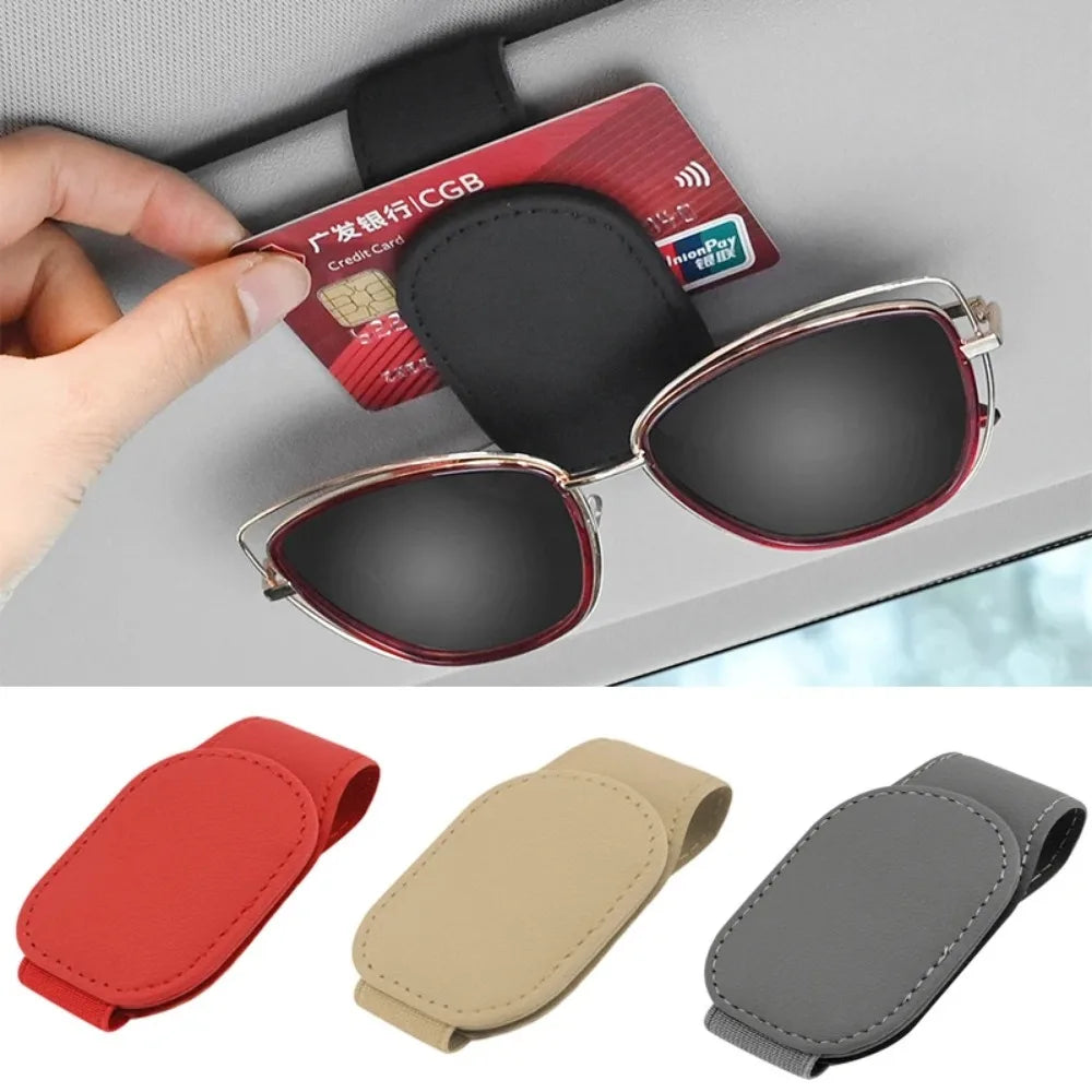 Magnetic Leather Car Eyeglass Clip | Universal Sunglass Holder – Car Accessories | MotorWorld Marketplace