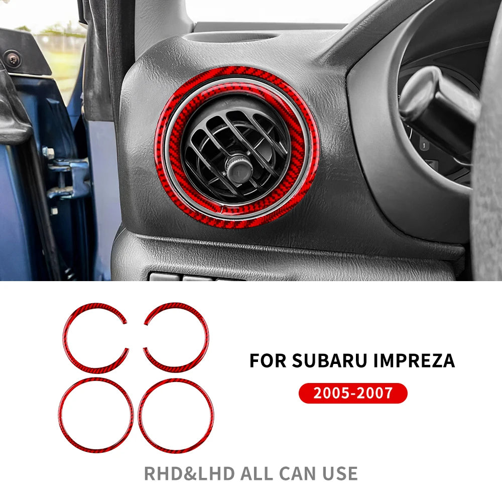 Real Carbon Fiber Sticker Kit for Subaru Impreza 05-07 Interior Air Outler Red – Car Accessories | MotorWorld Marketplace