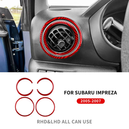 Real Carbon Fiber Sticker Kit for Subaru Impreza 05-07 Interior Air Outler Red – Car Accessories | MotorWorld Marketplace