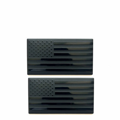 Aluminum Alloy US Flag Emblem Badge—Trunk/Side Car Decor black 2pc – Car Accessories | MotorWorld Marketplace