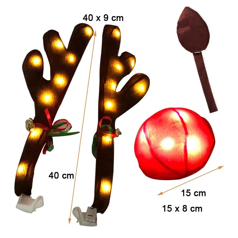LED Reindeer Antler Kit – Festive Car & Truck Decoration