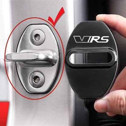 4PCS Skoda VRS Door Lock Cover Stainless Steel Anti-Rust