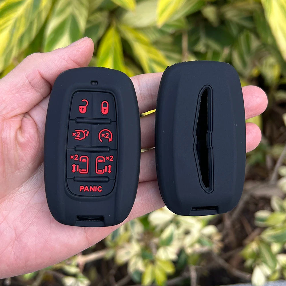 Coque de clé en silicone 6+1 pour Chrysler Pacifica/Voyager 17-20