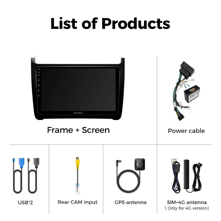 Ainavi Car Multimedia System for VW Polo 5 (2008-2017)