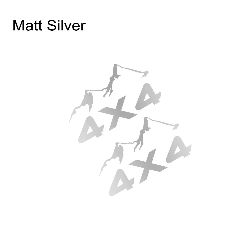 4X4 Mountain Vinyl Decal for Pickup Trucks – Pro Fit Matt Silver – Car Accessories | MotorWorld Marketplace