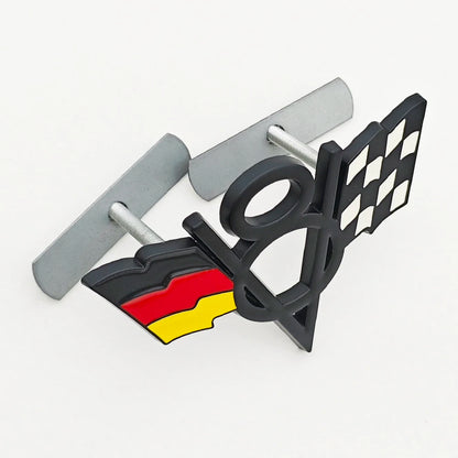Universal 3D Metal V8 Flag Badge Emblem
