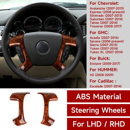 Premium Wood Grain Steering Wheel Trim for Enclave/H2/Escalade – Car Accessories | MotorWorld Marketplace