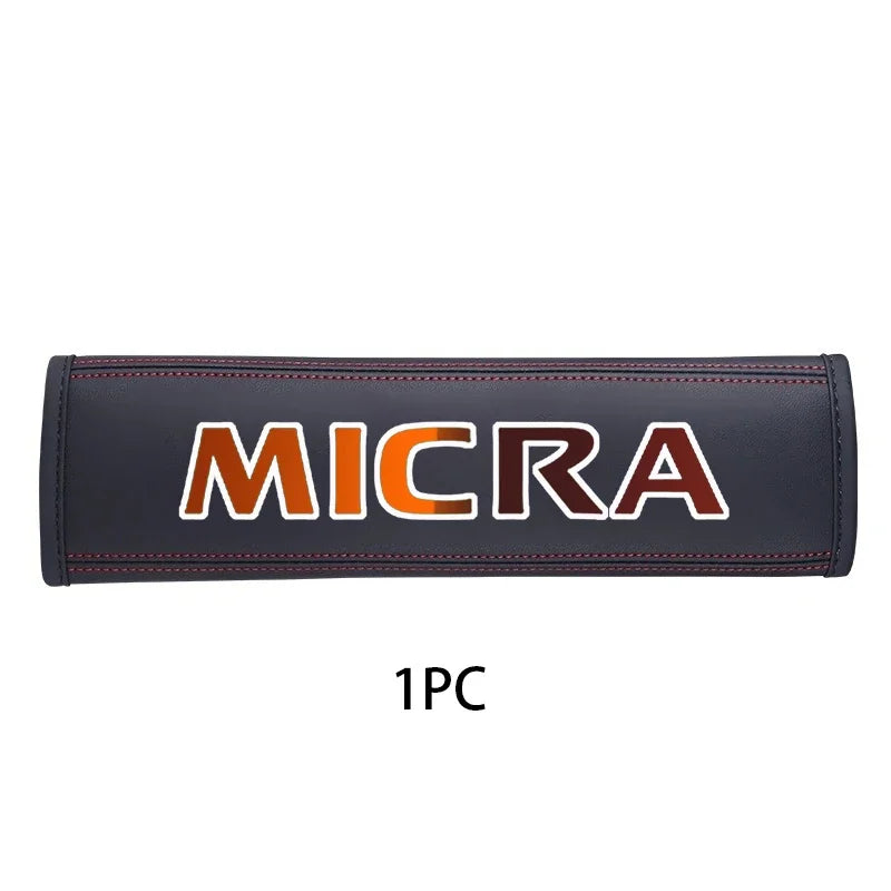 Premium Cowhide Seat Belt Cover for Nissan Micra