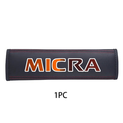 Premium Cowhide Seat Belt Cover for Nissan Micra