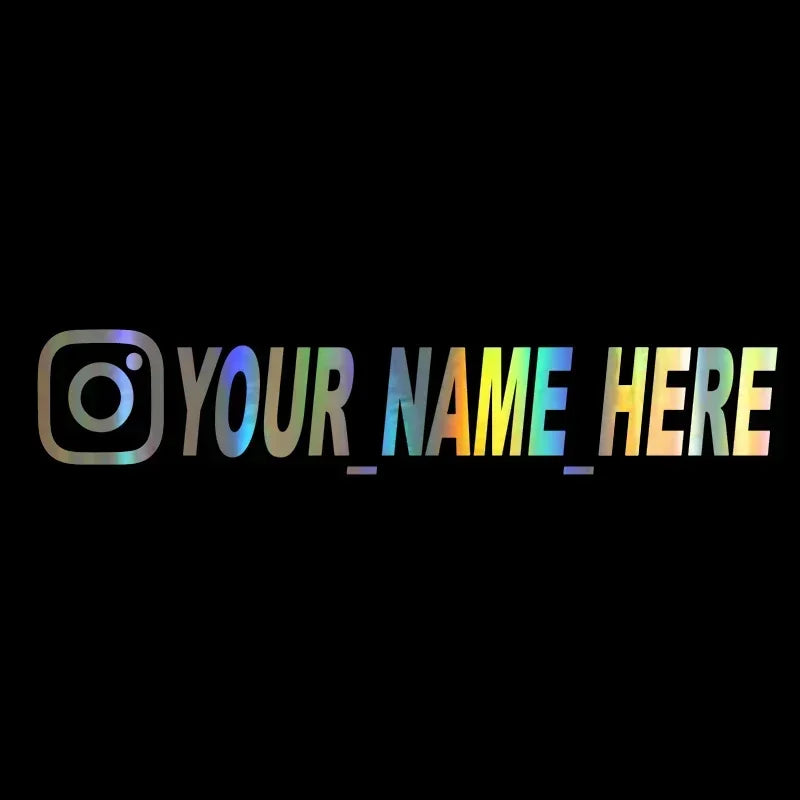 Custom Instagram Username Vinyl Decal for Car & Motorcycle laser Send me the name – Car Accessories | MotorWorld Marketplace