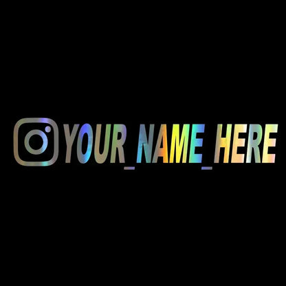 Custom Instagram Username Vinyl Decal for Car & Motorcycle laser Send me the name – Car Accessories | MotorWorld Marketplace