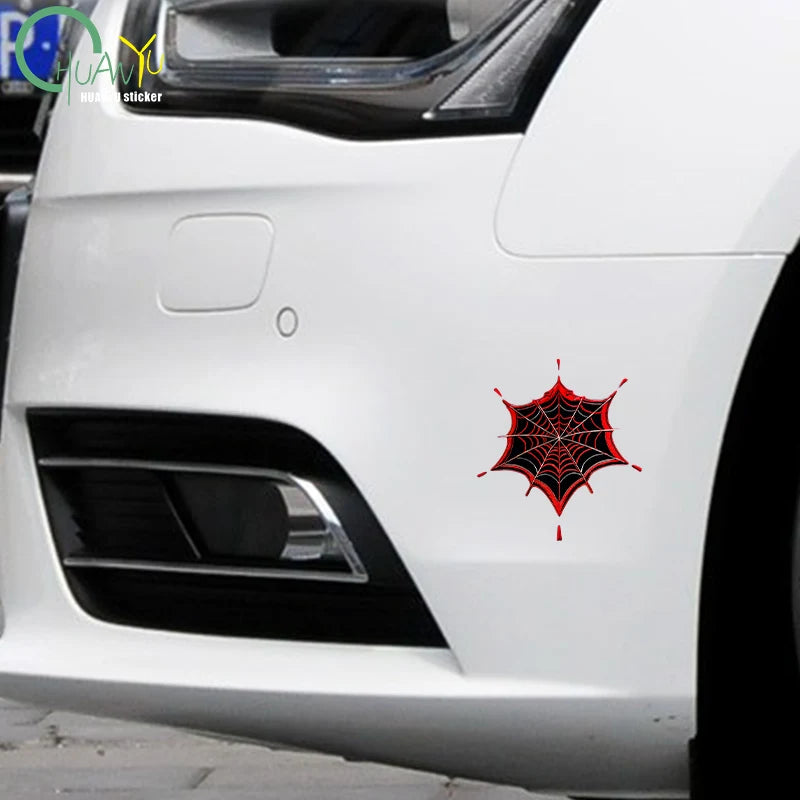 Hollow Spider Web Car Sticker – Gothic Waterproof Concealer – Car Accessories | MotorWorld Marketplace