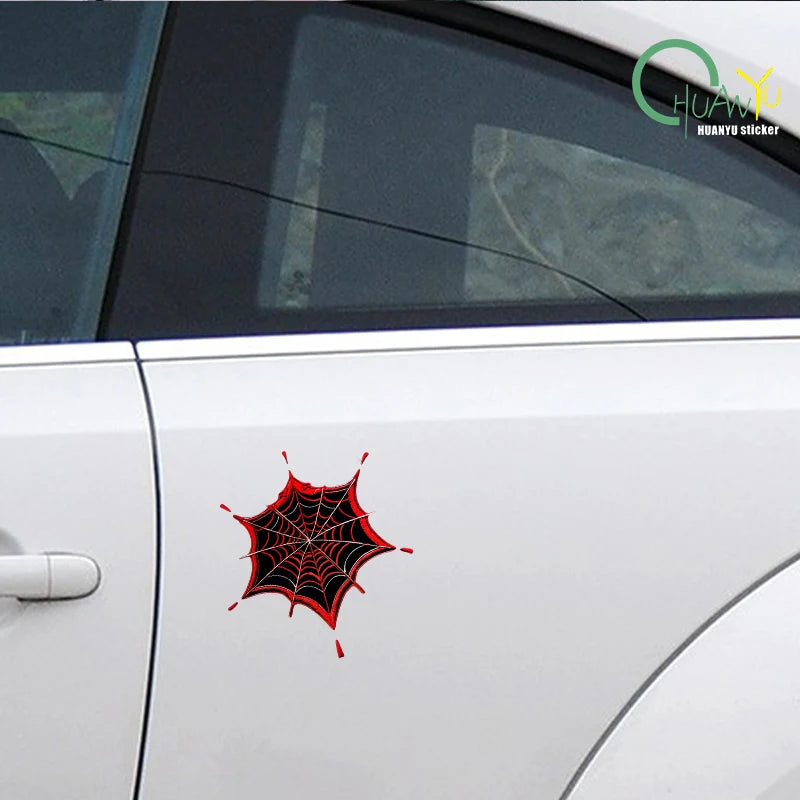 Hollow Spider Web Car Sticker – Gothic Waterproof Concealer – Car Accessories | MotorWorld Marketplace