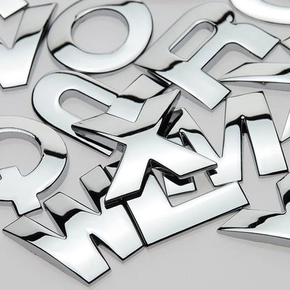 3D Metal Car Letter & Number Emblems – Custom Rear Badge – Car Accessories | MotorWorld Marketplace