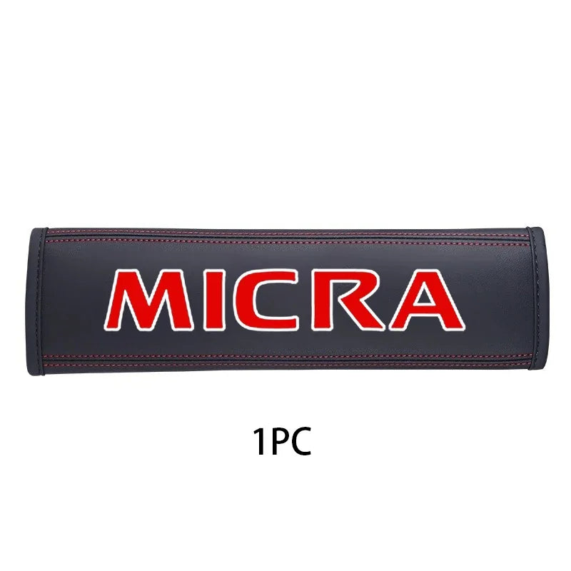 Premium Cowhide Seat Belt Cover for Nissan Micra