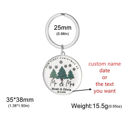 Custom Stainless Steel Keychain – Engraved Name & Date Gift Style B – Car Accessories | MotorWorld Marketplace