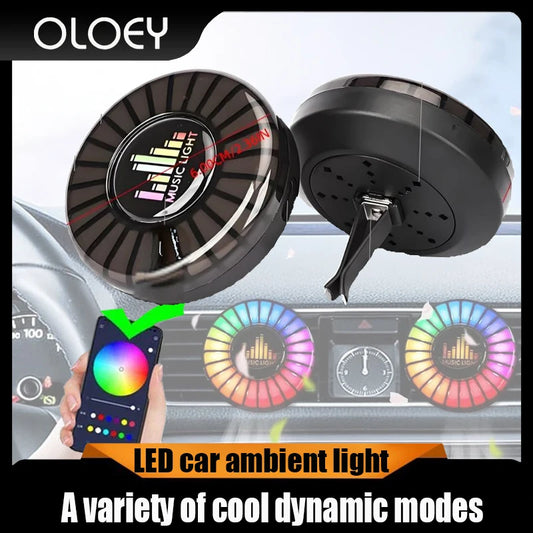 RGB Car Music Light & Air Purifier - Sound-Controlled Atmosphere