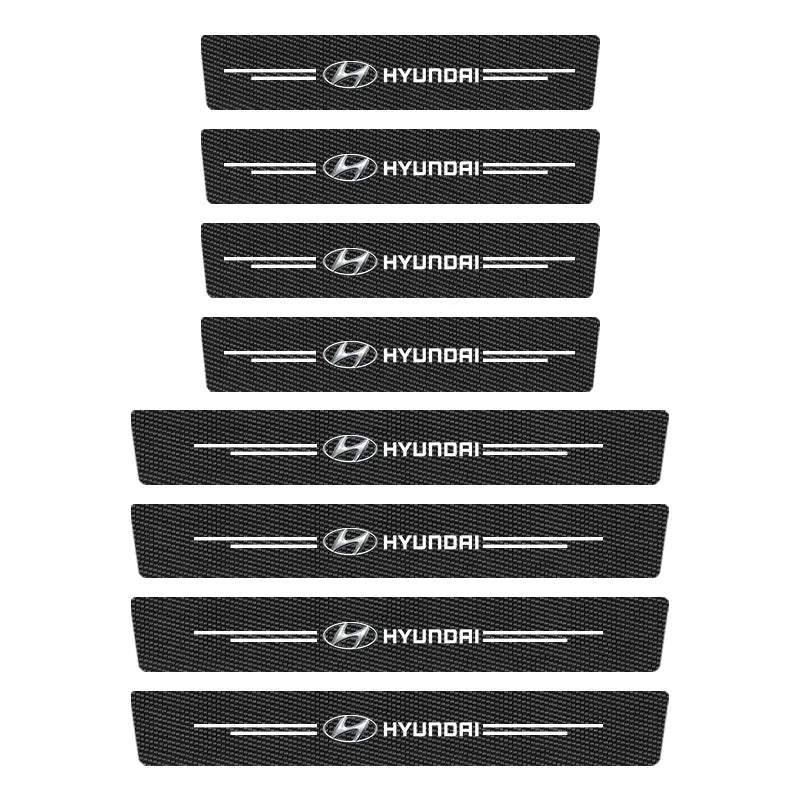 Leather Door Sill Protectors For Hyundai