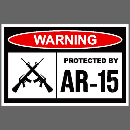 Protected by AR15 Vinyl Decal Sticker – Car/Truck Security USA AR15 07 – Car Accessories | MotorWorld Marketplace