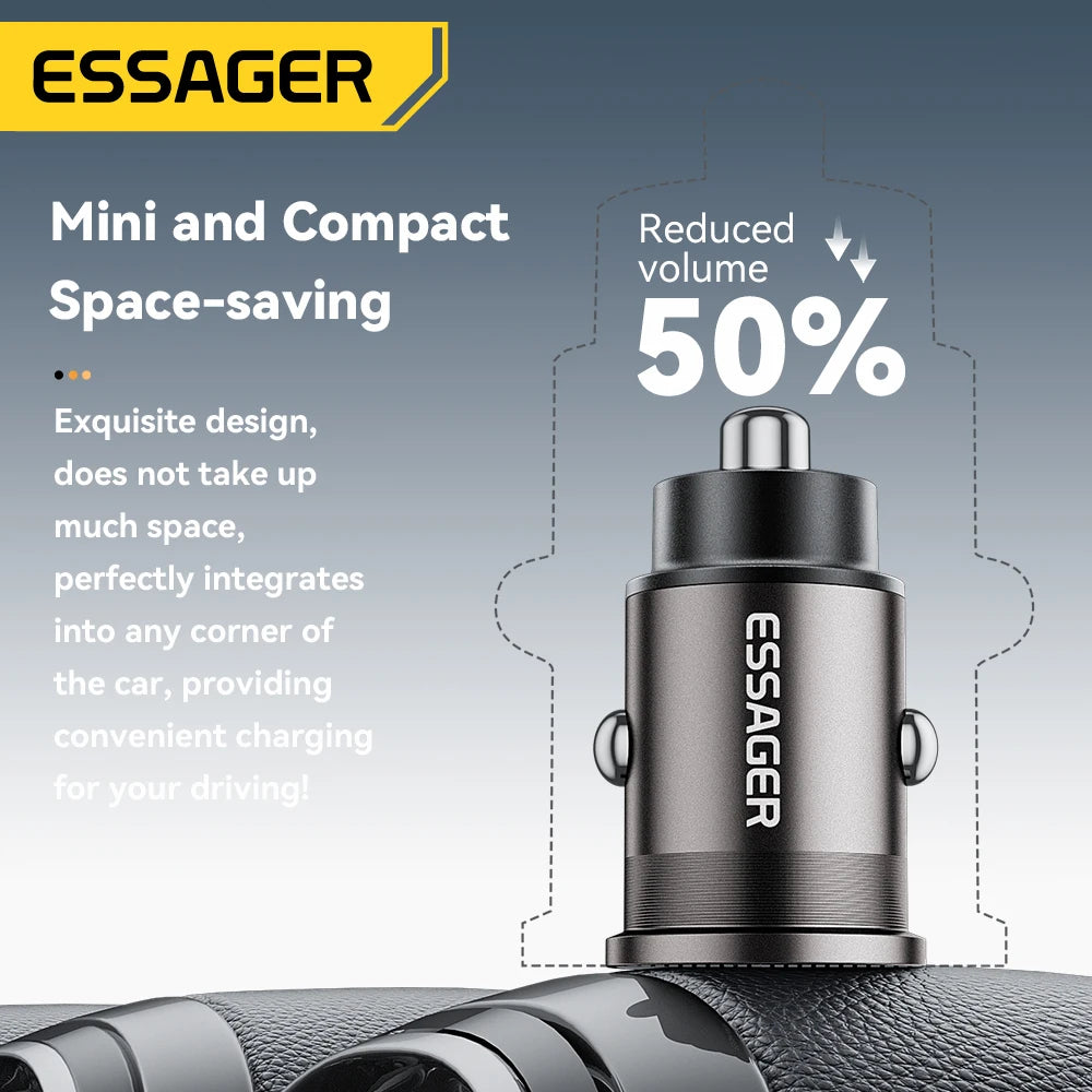 Essager 45W Dual PD QC3.0 Car Charger Type-C Fast Charge – Car Accessories | MotorWorld Marketplace