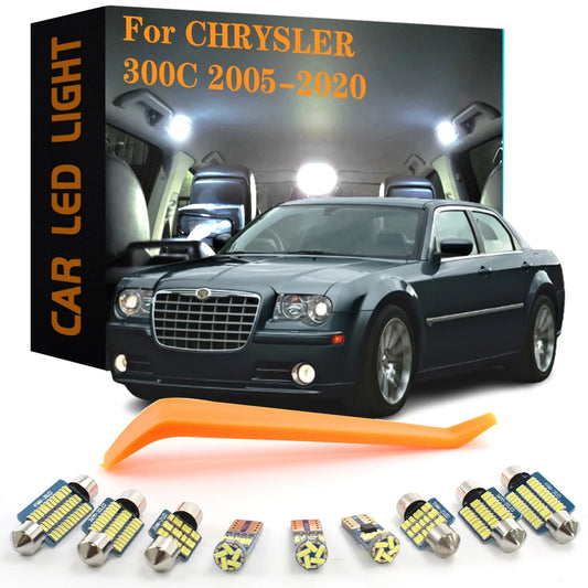 12 éclairages intérieurs LED Canbus pour Chrysler 300C 2005-2020