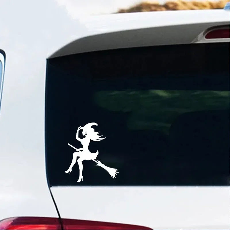 Witch Broom Halloween Vinyl Decal for Car & More – Car Accessories | MotorWorld Marketplace