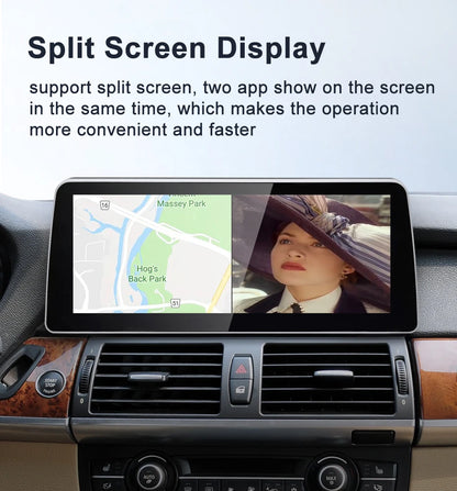 Système Android 12.3 pouces 2024 avec CarPlay sans fil pour BMW X5/X6 - Navigation GPS