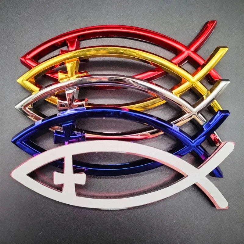 Waterproof Ichthys Car Sticker – Christian Fish Badge Decal – Car Accessories | MotorWorld Marketplace