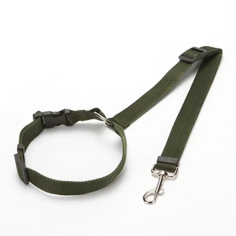 Adjustable Pet Car Seat Belt Headrest Restraint – Safe Travel Army Green – Car Accessories | MotorWorld Marketplace