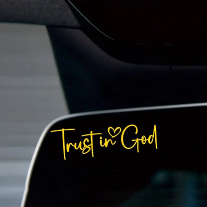 Trust In God Mirror Decal – Faith Vinyl for Car Professionals