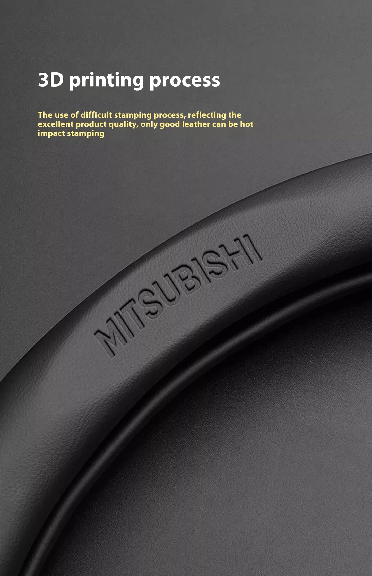 Mitsubishi Carbon Fiber Leather Steering Cover
