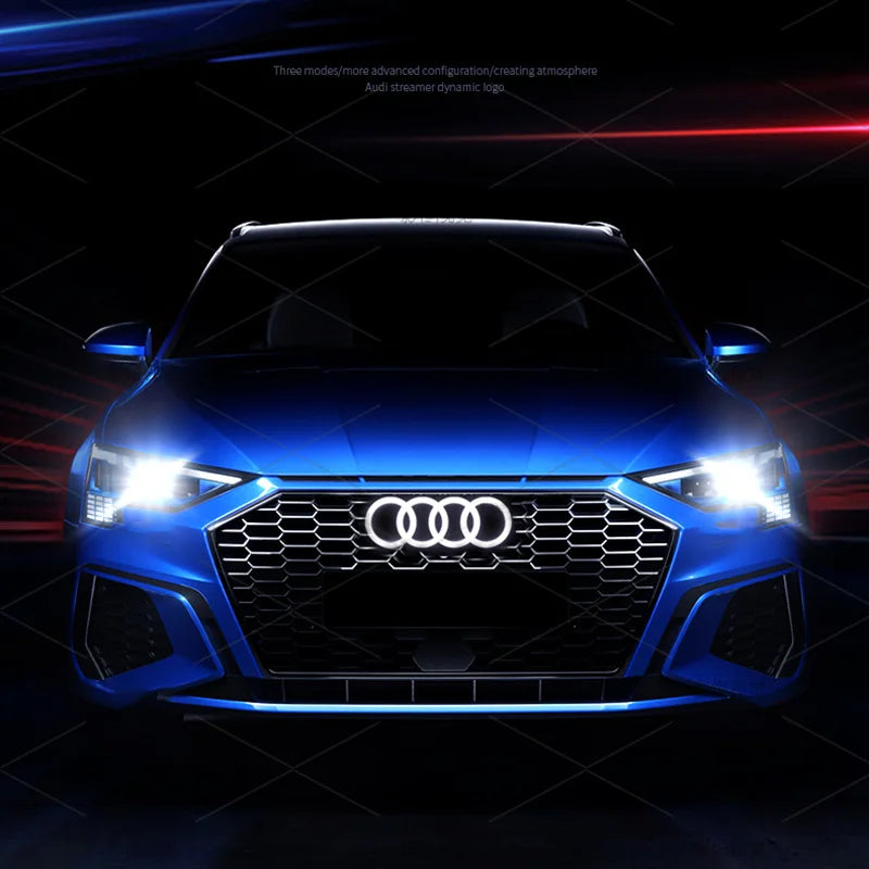 Audi LED Front Grille Logo Lamp White Light