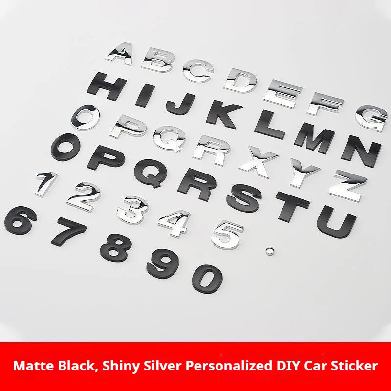 3D Metal Car Letter & Number Emblems – Custom Rear Badge – Car Accessories | MotorWorld Marketplace