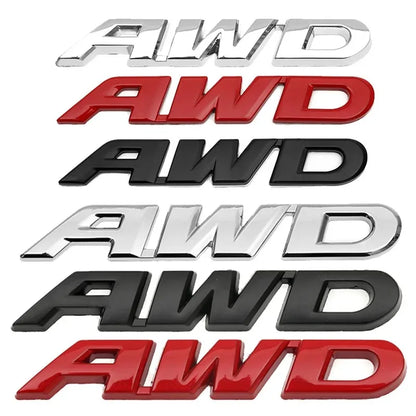 Universal 3D Metal AWD 4WD Emblem Badge for SUV & Off-Road Pros