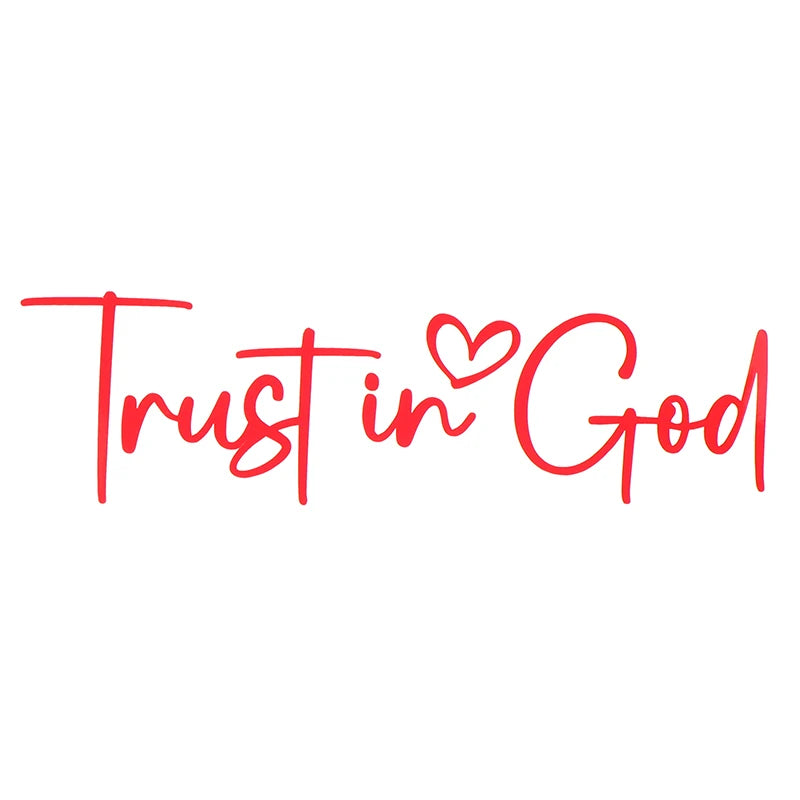 Trust In God Mirror Decal – Faith Vinyl for Car Professionals