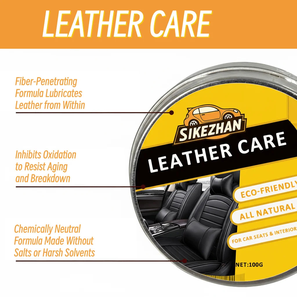 Premium Car Leather Care Balm – Universal, Odorless, Clear