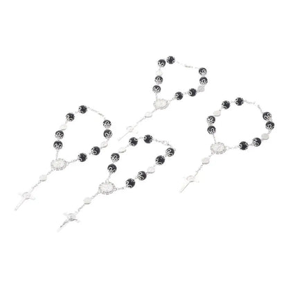 4pcs 10mm Alloy Glass Car Rosary Beads Pendant – 5 Colors