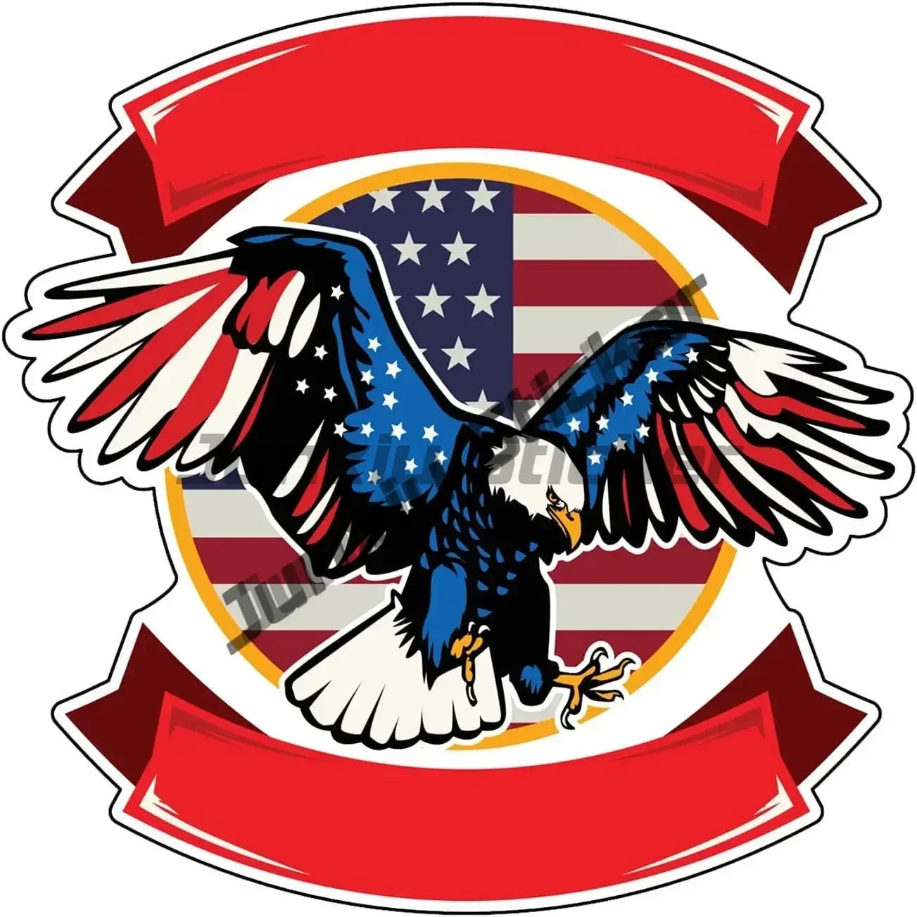 USA Flag Eagle Veteran Decal – Durable Vinyl Car Sticker – Car Accessories | MotorWorld Marketplace