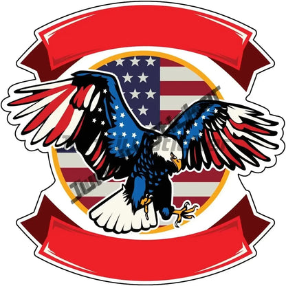 USA Flag Eagle Veteran Decal – Durable Vinyl Car Sticker – Car Accessories | MotorWorld Marketplace