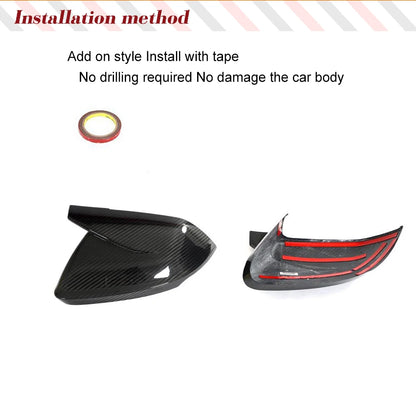 Dry Carbon Mirror Caps for Lamborghini Urus or Audi Q8/SQ8/RSQ8 2020-23