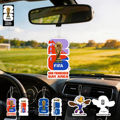 FIFA World Cup 2026 Official 3 Pack Car Air Freshener with Trophy Mascot & Host City Design, Long Lasting Scent for Car & Home FBAF16 – Car Accessories | MotorWorld Marketplace