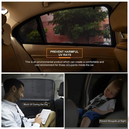 Rideaux pare-soleil universels pour voiture - Pare-soleil latéraux en maille pour SUV