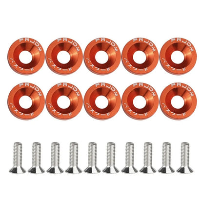 10Pcs M6 JDM Aluminum Washers Hex Screws Car/Scooter Mods Orange – Car Accessories | MotorWorld Marketplace