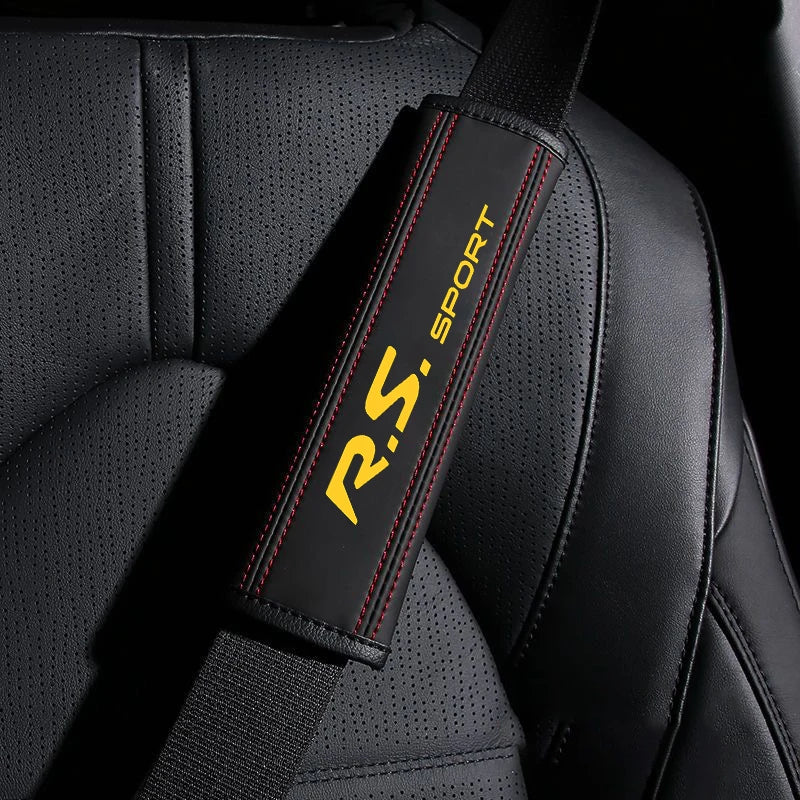 2Pcs Leather Seat Belt Cover for Renault RS Megane Clio