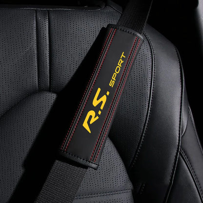 2Pcs Leather Seat Belt Cover for Renault RS Megane Clio